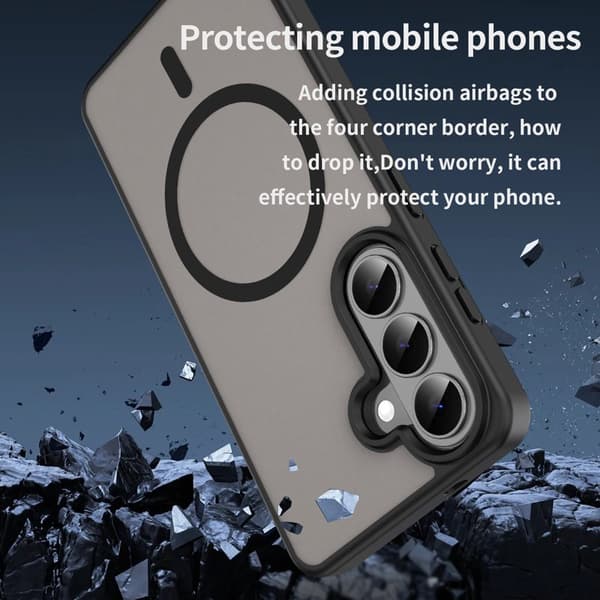Mobilskal för Samsung Galaxy S26 Plus Magnetiskt TPU + PC - Svart