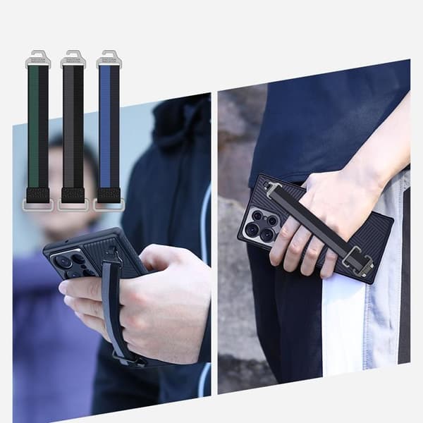 Nillkin Mobilskal till Galaxy S23 Ultra Med Wrist Strap - Blå Blå