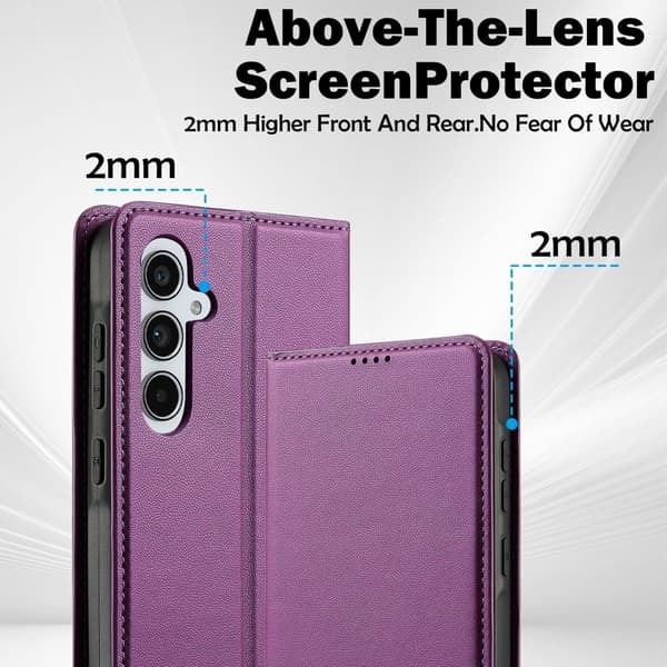 LC.IMEEKE L1 Series Samsung Galaxy A35 Plånboksfodral Konstläder - Lila