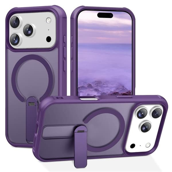 Mobilskal till iPhone 17 Pro Max MagSafe Kickstand - Lila Lila