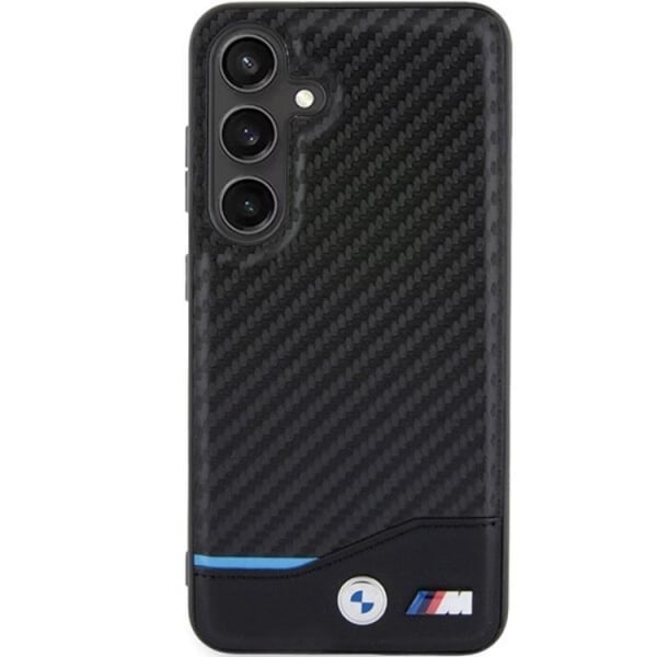 BMW Galaxy S24 Plus Kännykänsuojus Nahkainen Carbon - musta