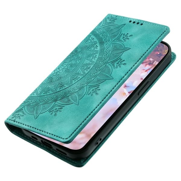 Samsung Galaxy S26 Plånboksfodral Magnetisk Stängning Konstläder Mintgrön