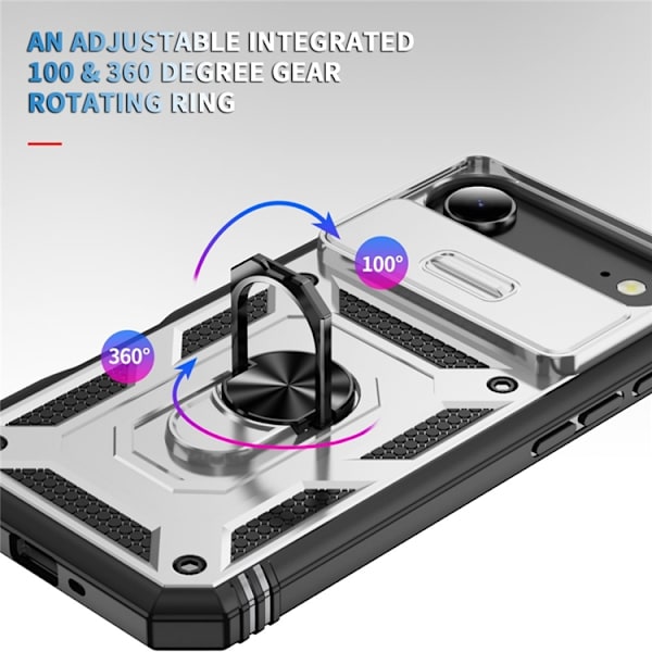 Mobilskal till iPhone Air Slide Camshield Kickstand - Vit Vit