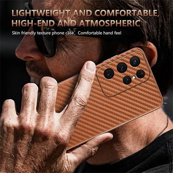 AZNS Mobilskal för Samsung Galaxy S26 Ultra Karbonfiber PU TPU - Blå
