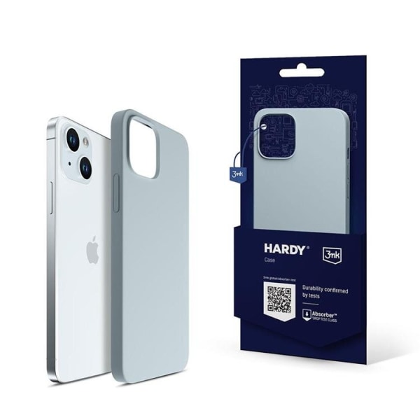3MK iPhone 15 Mobilskal Magsafe Hardy Silikon - Blå