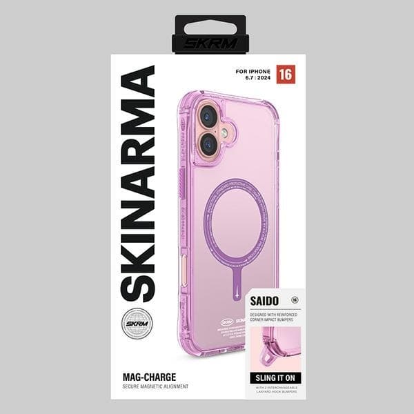 Skinarma Telefontaske til iPhone 16 MagSafe Saido - Lyserød Rosa