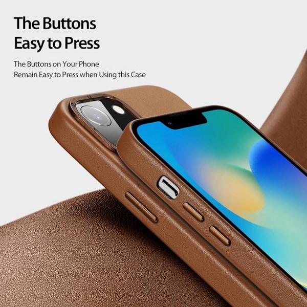 Dux Ducis iPhone 14 Etui MagSafe Grit - Brun