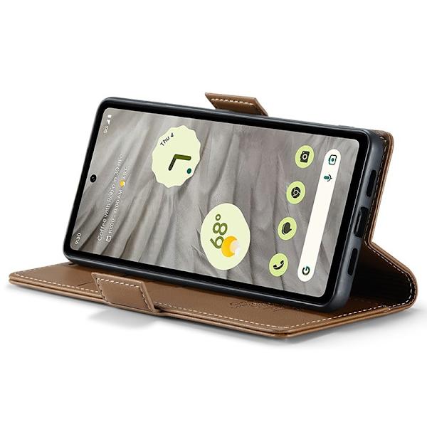 CASEME Plånboksfodral Konstläder för Google Pixel 7a - Brun