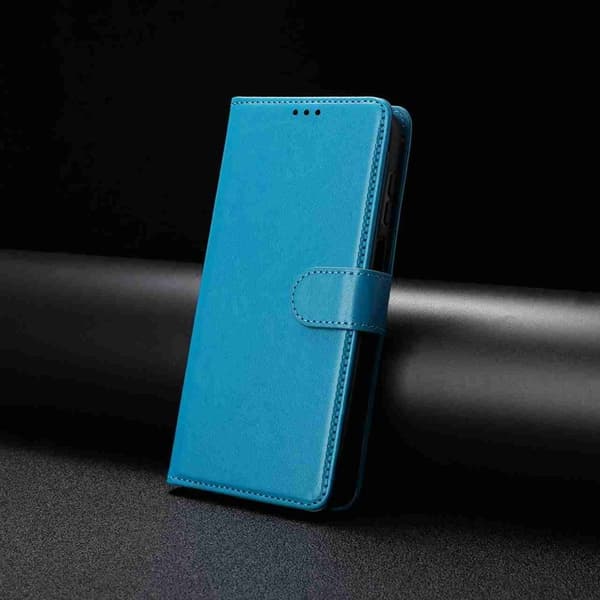 Samsung Galaxy S26 Pro Plånboksfodral Konstläder Folio Flip - Ljusblå