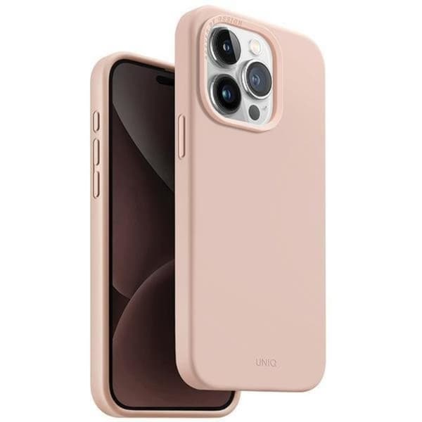 UNIQ iPhone 15 Pro Max Mobilskal Magsafe Lino Hue - Rosa Rosa