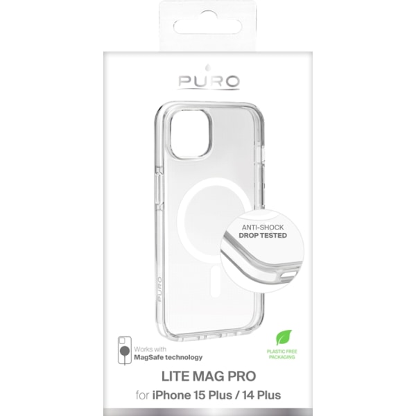 Puro iPhone 15 Plus Mobilskal Magsafe Lite Pro - Clear
