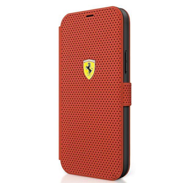 Ferrari Plånboksfodral iPhone 12 mini On Track Perforated - Röd Röd