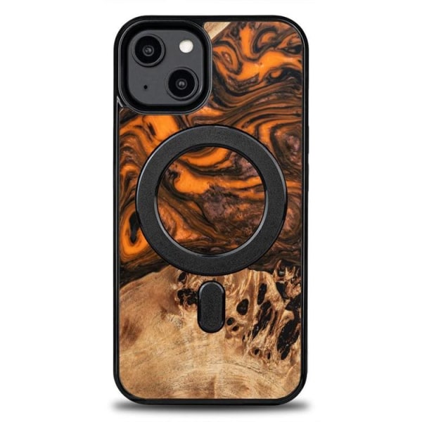 Bewood iPhone 14 Mobile Case Magsafe Unique Orange - musta