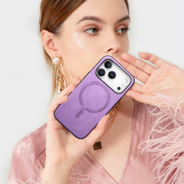 Mobilskal till iPhone 17 Pro MagSafe Skin-touch - Lila Lila