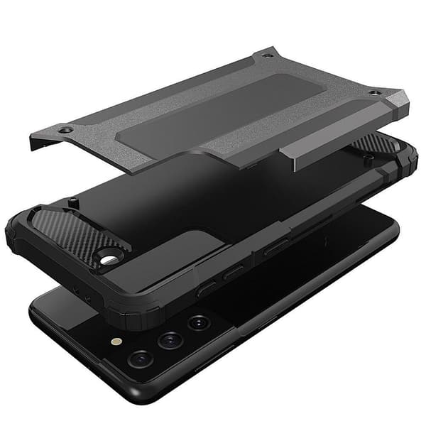 Galaxy S21 Cover Forcell Armor Hårdplast - Sort Black