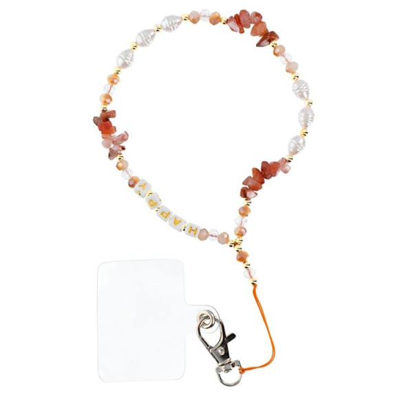 Happy Halsbandsrem för mobiler längd 44 cm - Orange