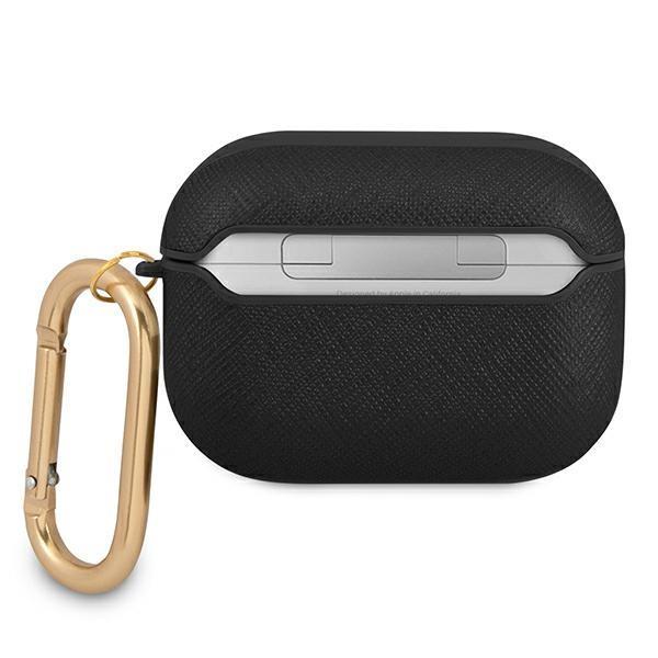 Guess Saffiano Script Metal Collection -kansi AirPods Pro -musta Black