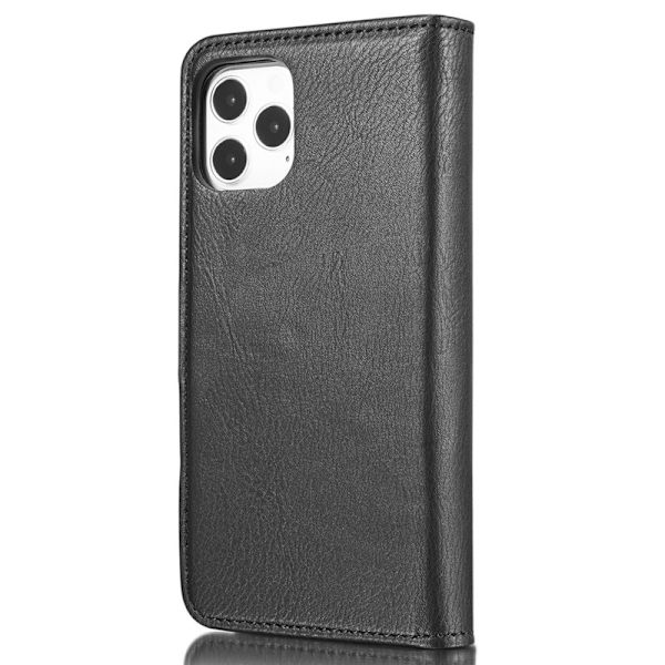 DG.MING iPhone 13 Pro Plånboksfodral Drop-resistant Äkta läder Svart