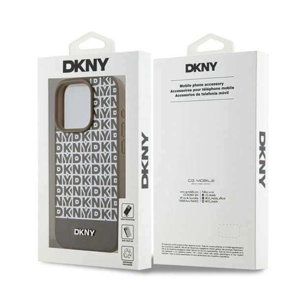 DKNY iPhone 15 Pro Mobilskal Magsafe Läder Printed Pattern