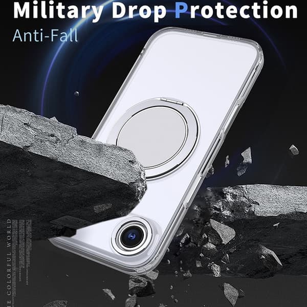 Mobilskal till iPhone Air MagSafe TPU+PC Kickstand - Transparent Transparent