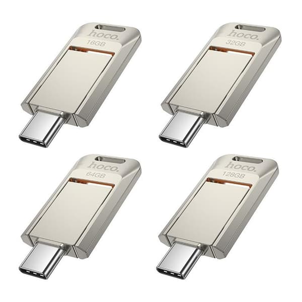 Hoco Pendrive 32GB USB-A USB-C UD17 USB 3.0 - Perle Nikkel Silver