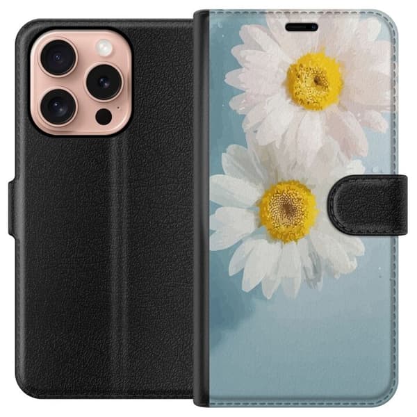 Apple iPhone 16 Pro tegnebog med sommerblomster