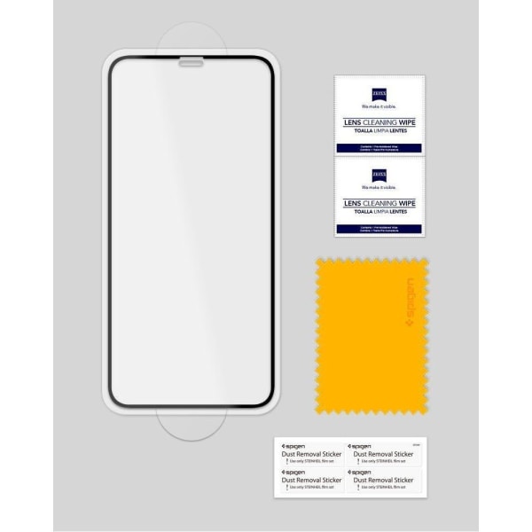 Spigen FC karkaistu lasi näytönsuoja iPhone 11 Pro - musta Black
