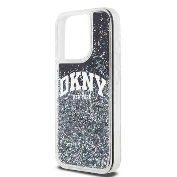 DKNY iPhone 15 Pro Mobilskal Liquid Glitter Big Logo - Svart Svart