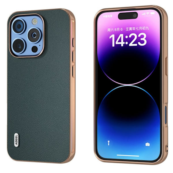 ABEEL Mobilskal till iPhone 16 Pro Äkta Läder Grön