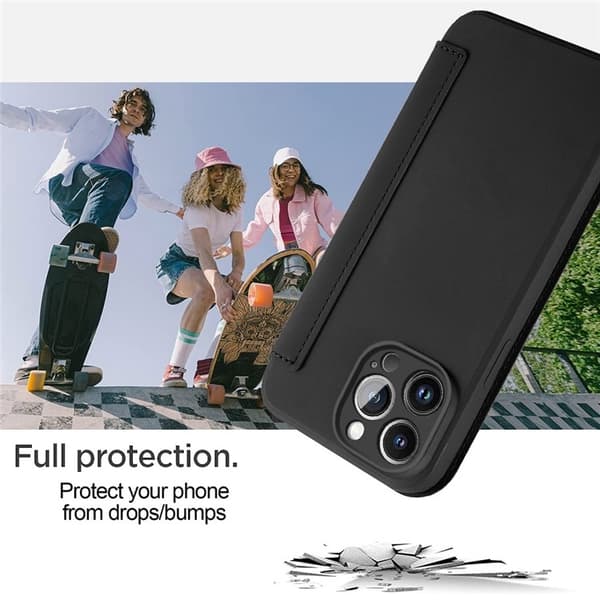 iPhone 14 Pro -lompakkokotelo nestemäinen silikoni - musta Black