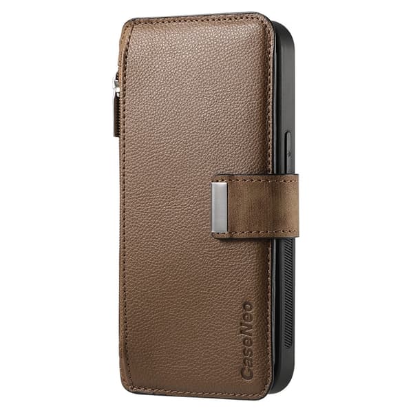 Caseneo Plånboksfodral För Galaxy A56 Magnetic Läder - Brun Brun