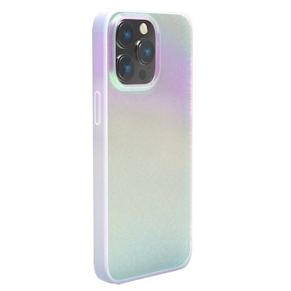 X-LEVEL Mobilskal till iPhone 14 Pro Max PC+TPU Skydd Aurora Regnbåge - Lila