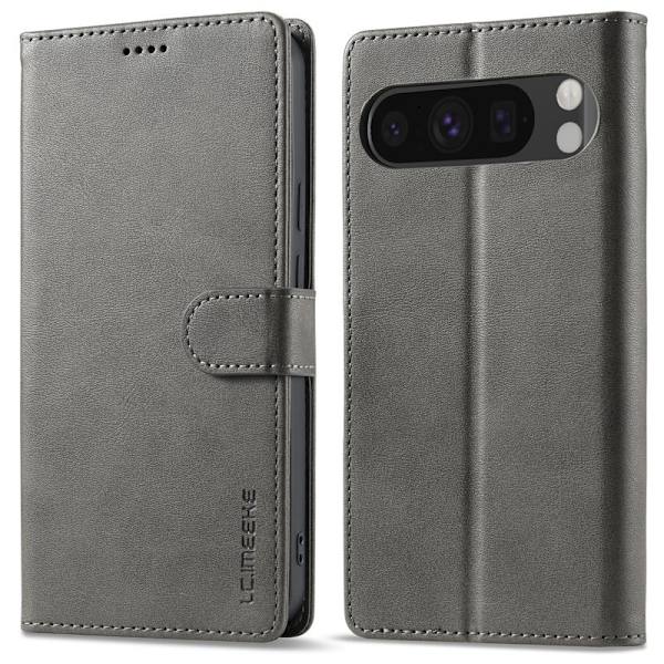 LC.IMEEKE Google Pixel 9 / 9 Pro Plånboksfodral Konstläder - Grå
