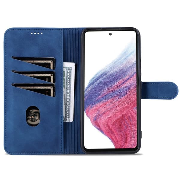 AZNS Samsung Galaxy A34 5G Plånboksfodral Konstläder - Blå