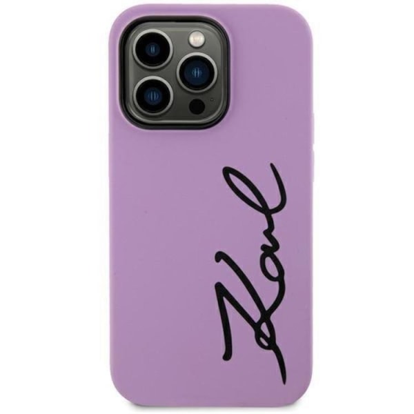 Karl Lagerfeld iPhone 11/XR -mobiilikotelo silikonisignature - violetti