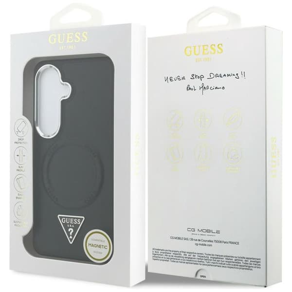 Guess Mobilskal För Galaxy S26 MagSafe Embossed Ring Triangle Logo - Svart Svart