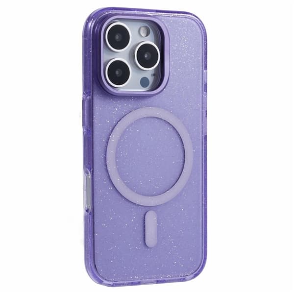 KIGC Mobilskal till iPhone 16 Pro Max MagSafe Epoxy Kickstand - Lila Lila