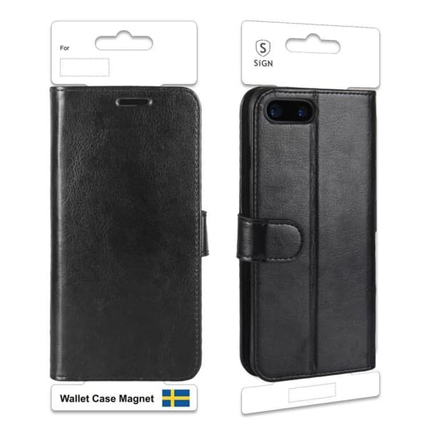 SiGN Plånboksfodral till iPhone 7/8 Plus - Svart Svart