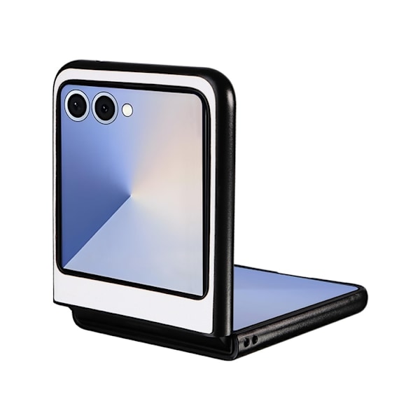 Mobilskal till Galaxy Z Flip7 PU Läder Protective - Vit Vit