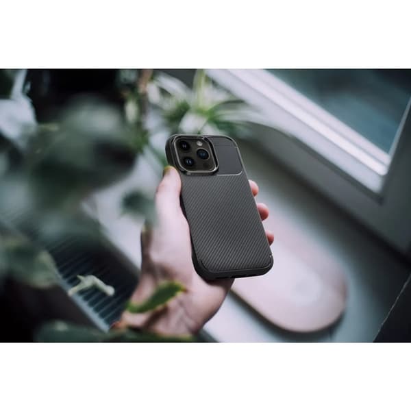 Telefontaske til iPhone 17 Carbon Premium - Sort Svart