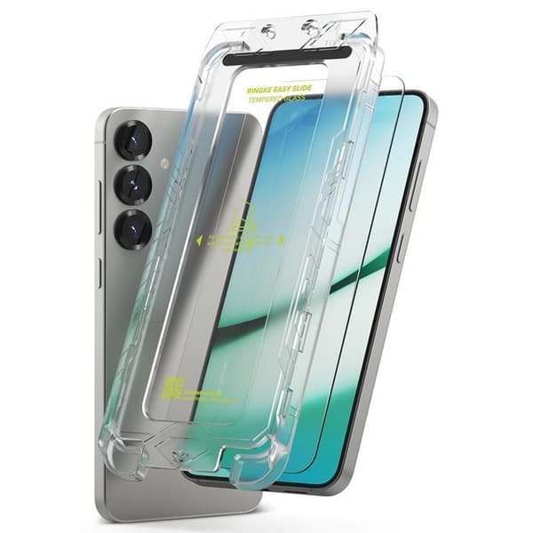 Ringke [2-Pack] Galaxy S25 Härdat Glas Skärmskydd Easy Slide Transparent