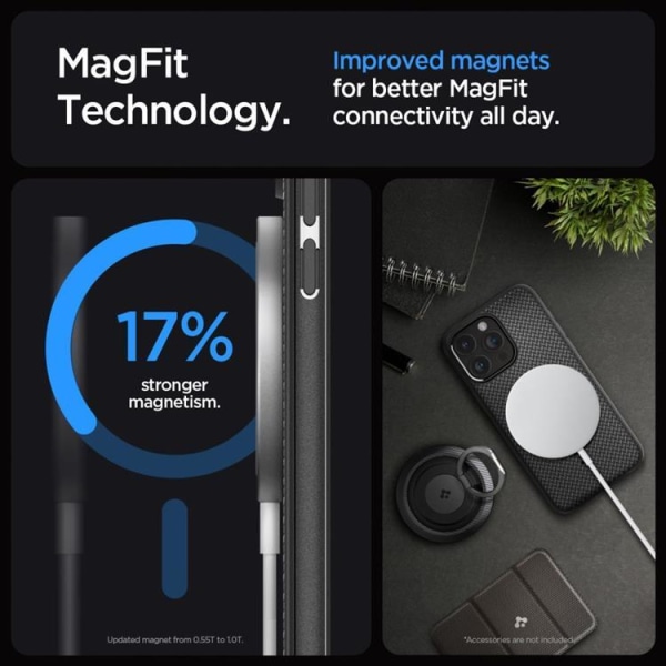 Spigen iPhone 15 Pro Max Mobilcover Magsafe Armor - Mat Sort
