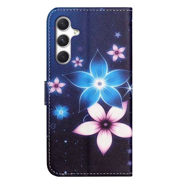 Plånboksfodral för Samsung Galaxy S26 Plus Konstläder - Blå Blomma