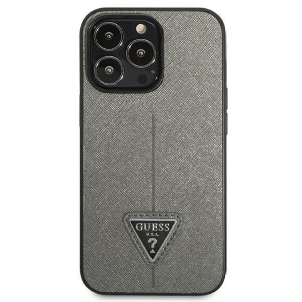 GUESS iPhone 14 Pro Case Saffiano Triangle -logo - hopea