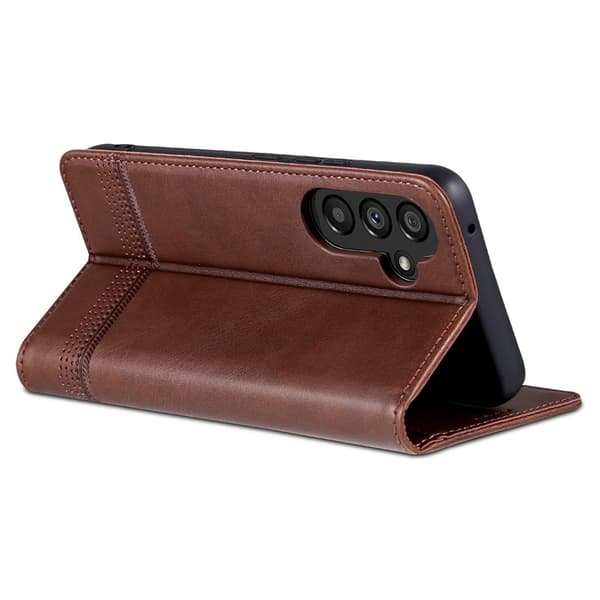 AZNS Samsung Galaxy A35 5G Plånboksfodral Konstläder - Brun