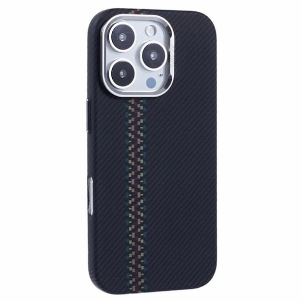 Mobilskal till iPhone 16 Pro Max Magsafe Kevlar Aramid Fiber Svart