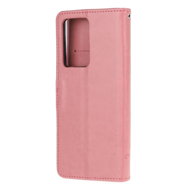 Imprint Butterfly Plånboksfodral till Galaxy S21 Ultra - Rosa Rosa