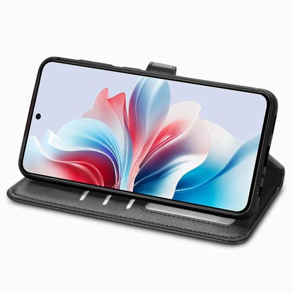 Plånboksfodral för Samsung Galaxy S26 Plus Konstläder Stativ - Svart