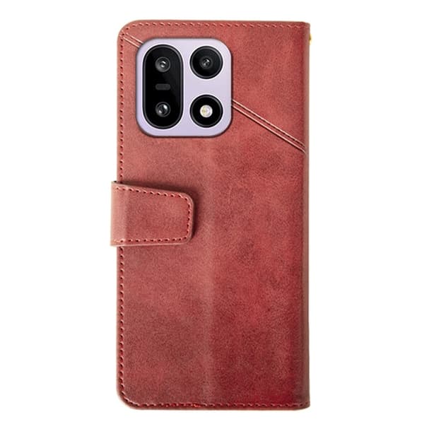 IDEWEI OnePlus 15 5G Plånboksfodral Calf Texture Konstläder - Röd Röd
