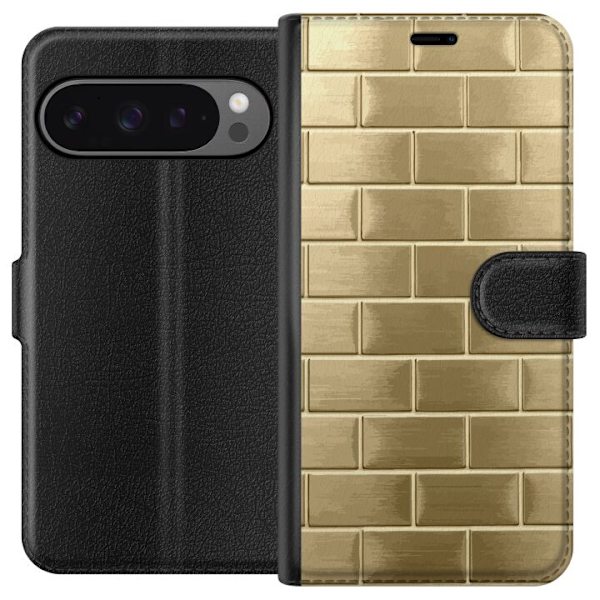Plånboksfodral till Google Pixel 9 Pro XL med Gyllene Murstenar